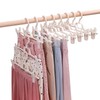 Kovenora 10 Pack Trouser Hangers Space Saving with Adjustable Clips,