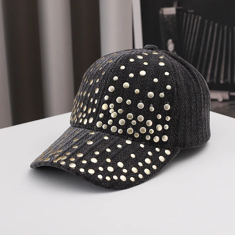 Full Diamond studded Women's Summer Hat Small Casual Rhinestone Natural
