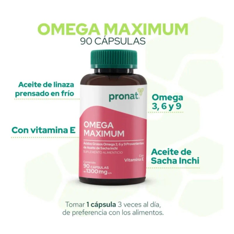 Kit 2 Piezas Suplemento Mega Maximum (omega 3,6,9) Pronat Sabor