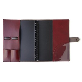 [Gentle Shoe Workshop Belle & Sofa] Binder with Cover, A5 Size, System Notebook, Diary, Notebook, Loose Leaf, 20 Holes, Made in Japan BINDE (Emerald Green, A5)