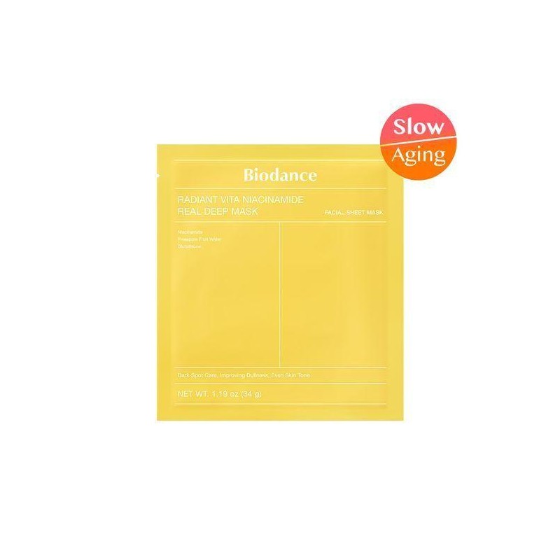 BIODANCE Radiant Vita Niacinamide Real Deep Mask Sheet 7ea -