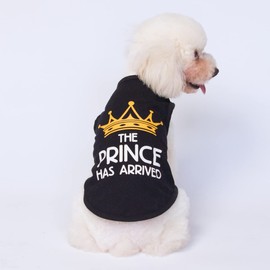 DOTEYAYP Dog Shirt 3 Pcs Summer Cotton Vests for Small Dog Cats Boy Girl (Prince, Large)