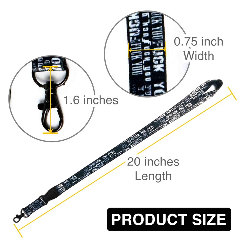 Lanyard Keychain w/Quick Release Snap Buckle & Clasp - Statement