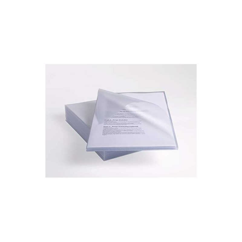 Rexel Nyrex Premium A4 Anti-Slip Document Folder, Clear Embossed, Extra