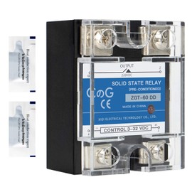 CG Solid State Relay SSR-60DD DC to DC Input 3-32VDC to Output 5-240VDC 60A Single Phase Plastic Cover…