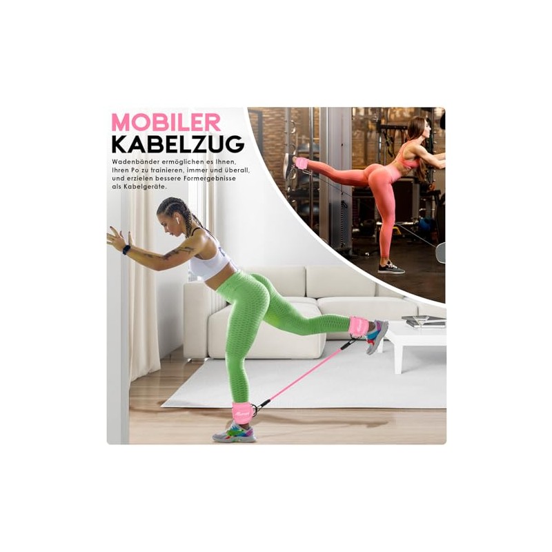 HPYGN Ankle Resistance Bands, Ankle Bands for Training with Cuffs,