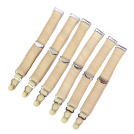 Nyteez Womens Set Of 6 Corset Garter Clips/Suspender Clips (Beige),One Size