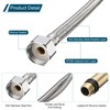 sourcing map 2Pcs 31" Faucet Supply Lines Connector Stainless Steel