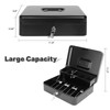 Cash Box with Lock Key and Money Tray - Large