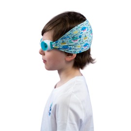 Waterplops Swimming Goggles for Children, Boys, Shark Drawings, Anti-Fog Ultra Soft Stretch Band, Anti-UV, UV Lenses, from 5 Years, No Pulling Hair, Absolute Comfort