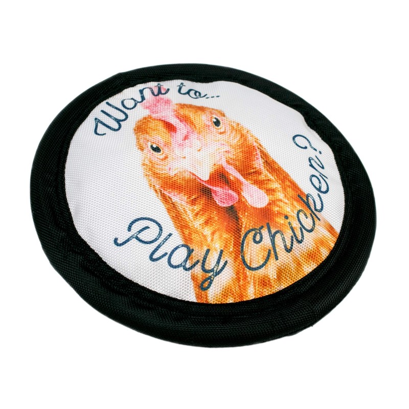 Territory Flying Chicken Dog Toy, 9" Fetch Catch Interactive Training