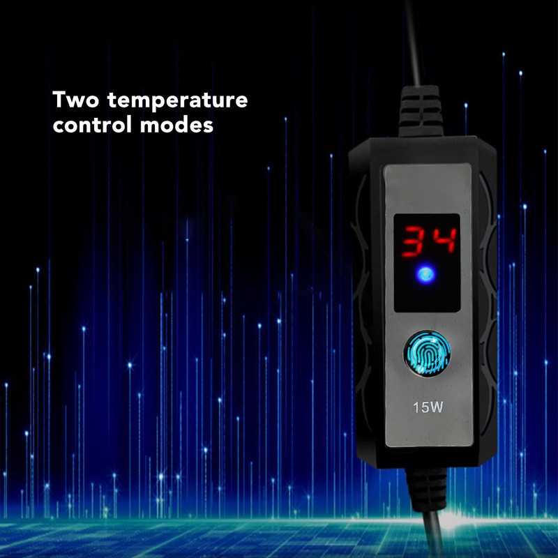 Mini Fish Tank Heater Adjustable 15W Betta Heater Small Aquarium