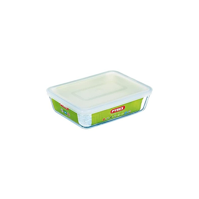 Pyrex Cook & Freeze Rectangular Container Boron 22.5x17.5x6.5cm -1.5l Transparent