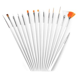 Pinceles Uñas Decoracion Gel 15 piezas/uñas de acrílico | Nail Art Conjunto para diseño uñas de Acrílico, UV, Ideal para decorar Gelish