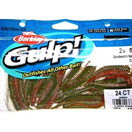 NEW Berkley Gulp! Saltwater Fishing Lure 2" SANDWORM GSSW2-C CAMO