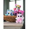 Heinrich Bauer 14244 Glitter Lashy Cat Plush Toy, 20 cm,