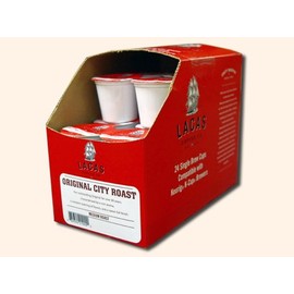Lacas Coffee Single Cups, 24 Count (Original City Roast)