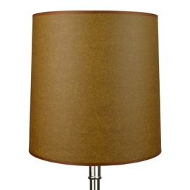 FenchelShades.com 14" Top Diameter x 15" Bottom Diameter x 15" Height Fabric Drum Lampshade Spider Hardware (Paper Oiled Kraft)