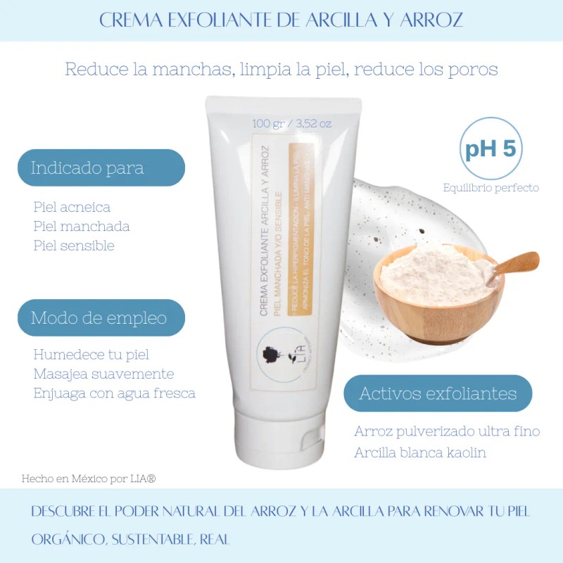 Exfoliante Artesanal De Arcilla Y Arroz Para Cutis Graso