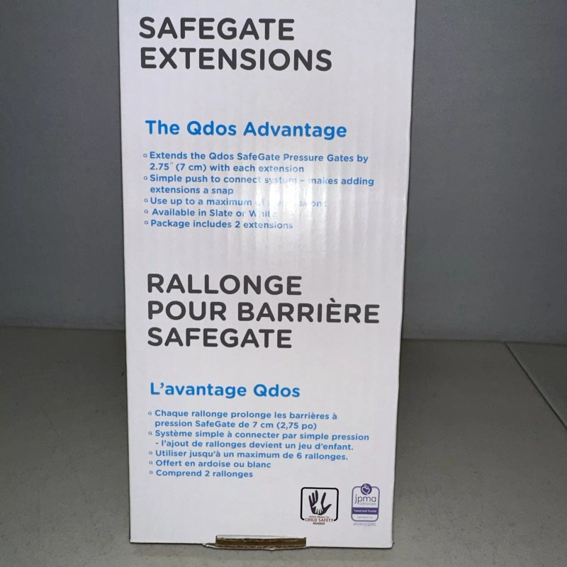 Qdos Auto-Close SafeGate Baby Gate Extensions | Slate | Meets