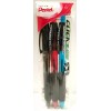 Pentel NEW Pentel Click-N-Go Ballpoint Pen 3-Pack BLACK INK Med Tip 1.0mm BK450 Color