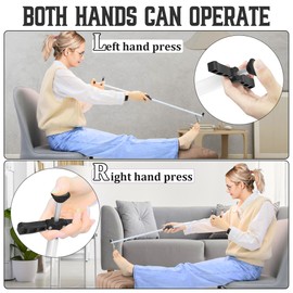 XARILK Aluminium Long Handle Toenail Clippers with Magnifying Glass Helps Obese, Elderly, Pregnant Women Without Bending Down to Cut Toenails (60cm,Without Magnifying Glass)