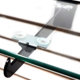 Center Shelf Rest Clip & Rubber Cushion for Brackets to Hang Glass, Wood Or Metal Shelf, 10 Pack