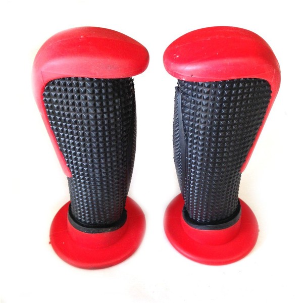 XKMT-Universal ATVs & PWC Rubber Comfort Grips- Black & RED
