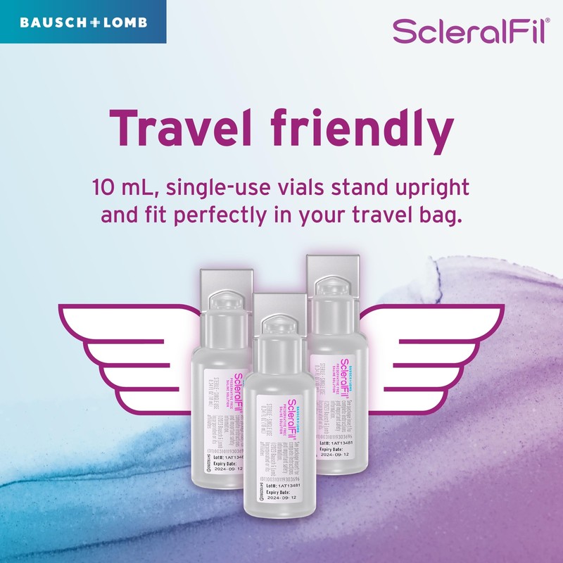 Branded ScleralFil Preservative Free Saline Solution for Scleral, Soft, &
