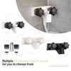 Square-White Dual-Handle RV Shower Faucet with Shower Diverter for Camper
