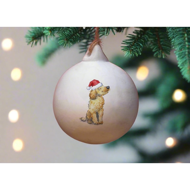 Image Industry Cockapoo Blonde Ceramic Bauble - Tree Decoration -