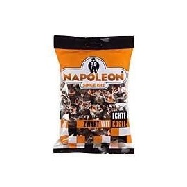 Napoleon - Since 1912 - Zwart / Wit Kogel (Hard Candy Filled with Licorice Powder) 6 Bags ea are 150gram
