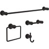 Delta Nicoli (4-Pack) Bathroom Set Matte Black 18" Towel Rack,
