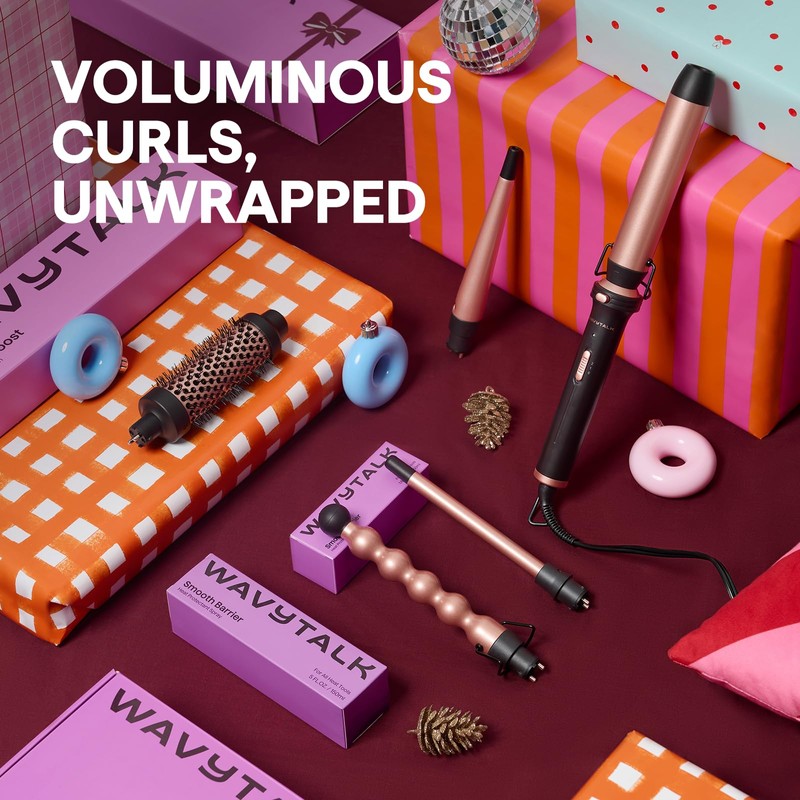 Wavytalk 5 in 1 Curling Wand Set, Multi Curl, Curling