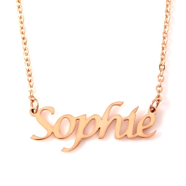 Kigu Sophie Personalised Name - 18ct Rose Gold Plated Necklace