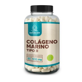 Colageno Marino Hidrolizado Premium, 60 cápsulas, Raíces Zen, Ultra Puro, Mayor Biodisponibilidad, Piel, Cabello, Uñas, Huesos y Articulaciones