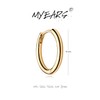 MYEARS Women Basic Earrings Gold Huggie Plain Hoop 14K Gold