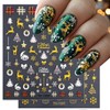 Jeongshang DIY Christmas Nail Art Stickers - 3D Plated Glitter, Christmas Tree & Bear Design (85x100mm) Sheet/TH-1561 15ea