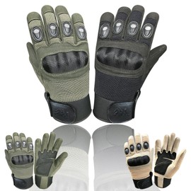 New full finger summer motorbike biker racer knuckle protection Ammara glove 9002 (9002-Black, L)