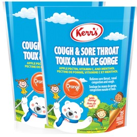 Kerr's Orange lollypop 15 - Cold and rough throat pack of 2