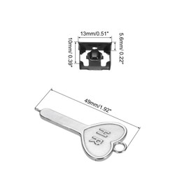 sourcing map 15pcs Port Blocker Locking USB Port/Dust Metal Blocker with Coded Key,Black