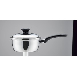 Bestco SJ-3144 SJ-3144 Single Handle Saucepan, Stainless Steel, 3-Layer Steel, 6.3 inches (16 cm)