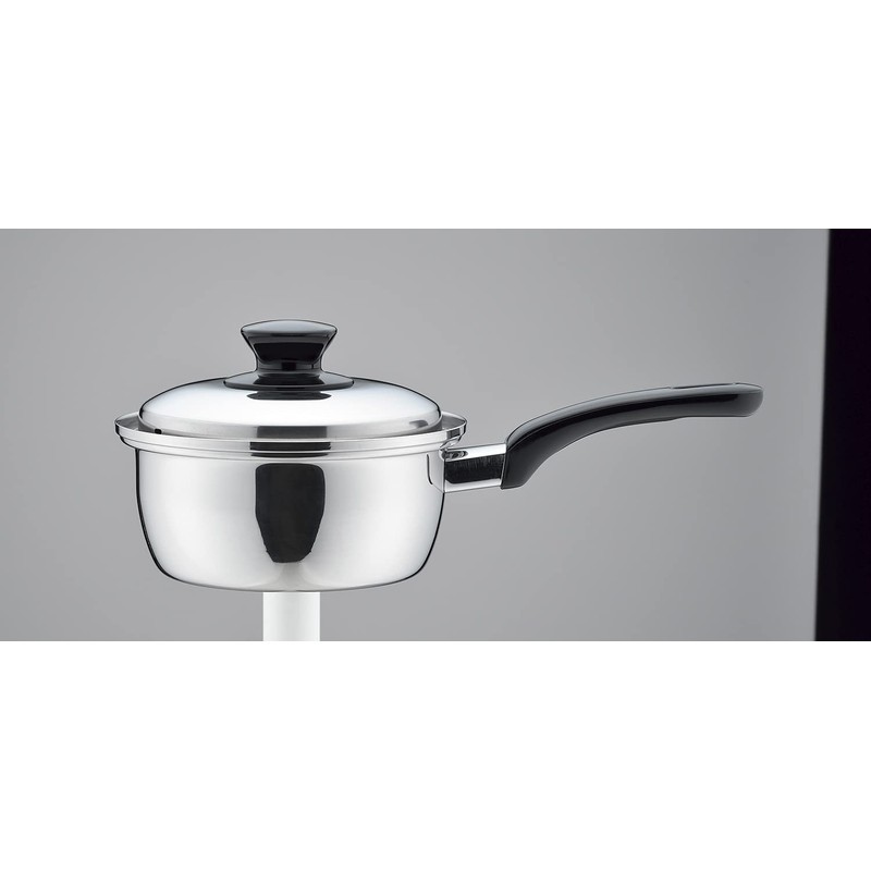 Bestco SJ-3144 SJ-3144 Single Handle Saucepan, Stainless Steel, 3-Layer Steel,