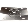 Engraved Silver On Silver RN Nurse Car Tag Diamond Etched