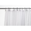 Croydex White Woven Stripe Water-Resistant Textile Shower Curtain,1800 x 1800mm