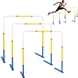 ZSHIGANMA Adjustable Height Hurdles Track and Field,Detachable Agility Speed Jumping Training Equipment for Kids,Youth and Adults,Indoor & Outdoor Use（3 Pack）