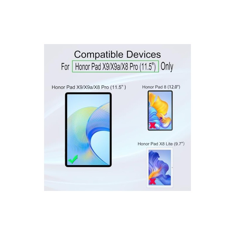 Ibywind Mica para Honor Pad X9X9aX8 Pro,2 Piezas Dureza 9H
