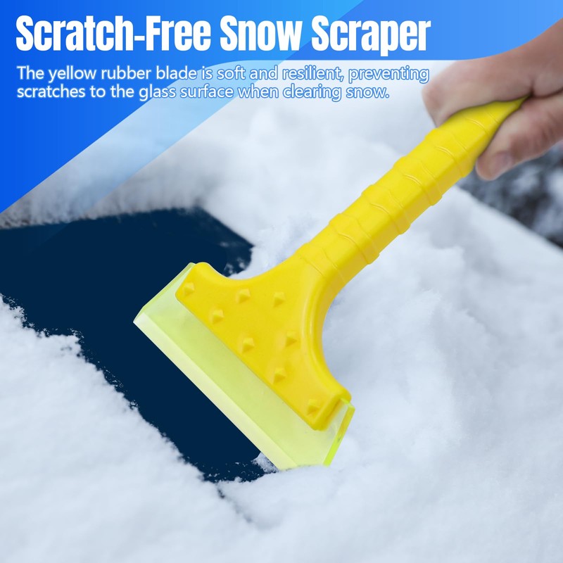 Hovom 2PCS Portable Snow Removal Shovel & Ice Scraper for