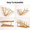 4 PCS Wooden Dish Drying Rack Bamboo Plate Dish Rack