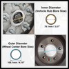 Hihaha 4pcs OD 106.1mm to ID 78.1mm Aluminum Alloy Car